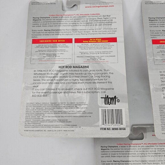 Racing Champions Hot Rod Magazine Cars Lot of 3 49 Custom Merc 50 Ford Custom 32 - Picture 6 of 8